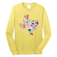 Flower Texas State Floral Design Long Sleeve Shirt