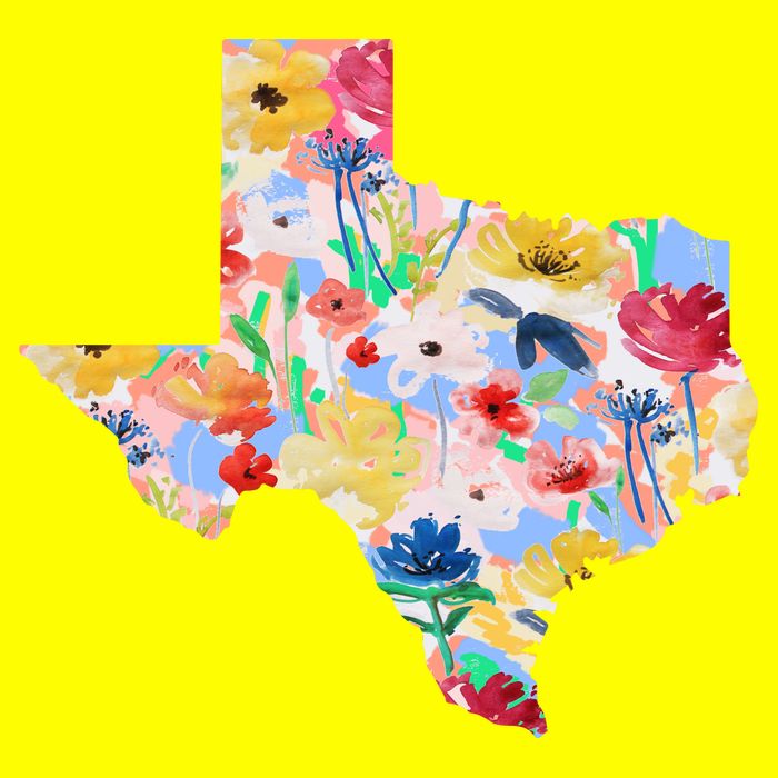 Flower Texas State Floral Design Womens T-Shirt