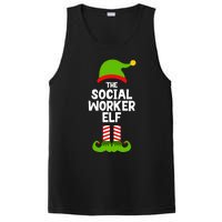 Funny The Social Worker Elf Christmas Matching Family Party PosiCharge Competitor Tank