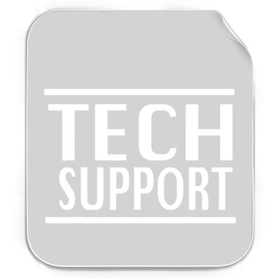 Funny Tech Support Permanent Decal Sticker