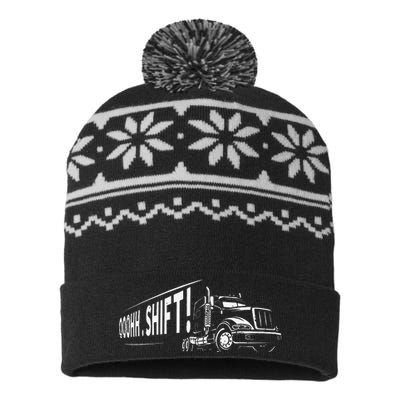 Funny Truck Semi Truck Driver CDL Truck Driver OTR Trucker  USA-Made Snowflake Beanie