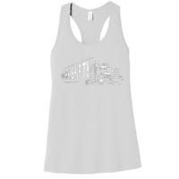 Funny Truck Semi Truck Driver CDL Truck Driver OTR Trucker  Women's Racerback Tank