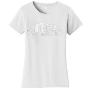 Funny Truck Semi Truck Driver CDL Truck Driver OTR Trucker  Women's T-Shirt