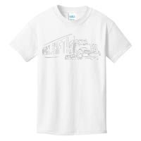 Funny Truck Semi Truck Driver CDL Truck Driver OTR Trucker  Kids T-Shirt