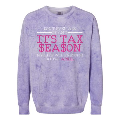 Funny Tax Season Accountant Taxation Gift Colorblast Crewneck Sweatshirt