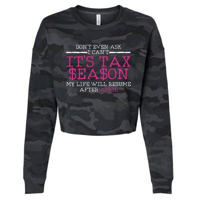 Funny Tax Season Accountant Taxation Gift Cropped Pullover Crew