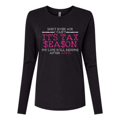 Funny Tax Season Accountant Taxation Gift Womens Cotton Relaxed Long Sleeve T-Shirt