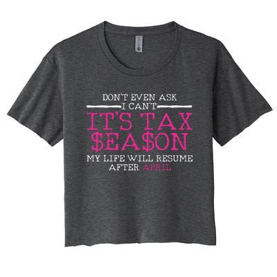 Funny Tax Season Accountant Taxation Gift Women's Crop Top Tee