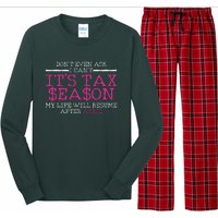 Funny Tax Season Accountant Taxation Gift Long Sleeve Pajama Set