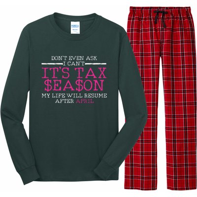 Funny Tax Season Accountant Taxation Gift Long Sleeve Pajama Set