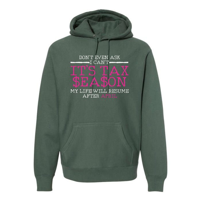 Funny Tax Season Accountant Taxation Gift Premium Hoodie