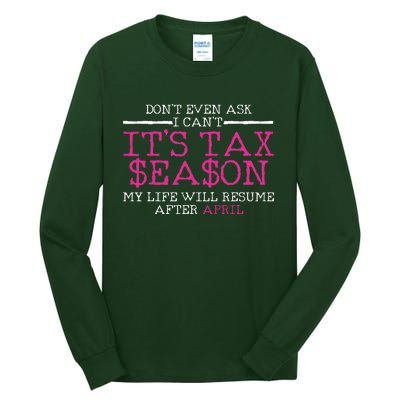 Funny Tax Season Accountant Taxation Gift Tall Long Sleeve T-Shirt