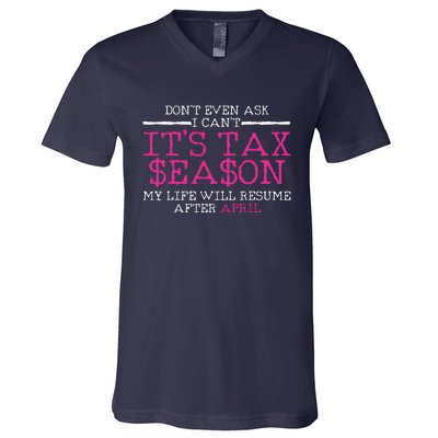 Funny Tax Season Accountant Taxation Gift V-Neck T-Shirt