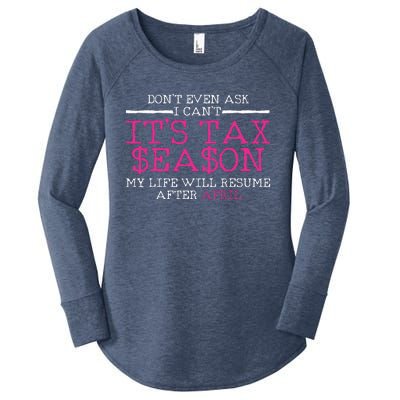 Funny Tax Season Accountant Taxation Gift Women's Perfect Tri Tunic Long Sleeve Shirt