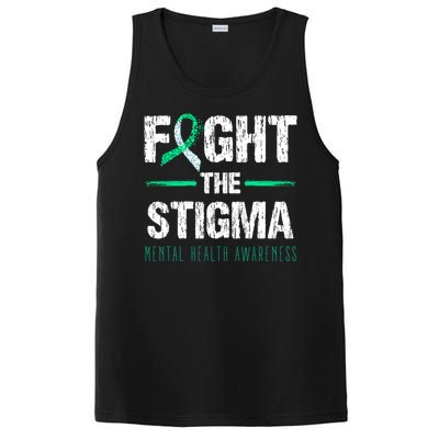 Fight The Stigma Tal Health Awareness Retro Green Ribbon Gift PosiCharge Competitor Tank