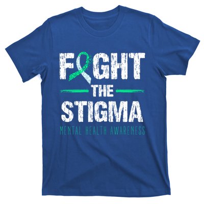 Fight The Stigma Tal Health Awareness Retro Green Ribbon Gift T-Shirt