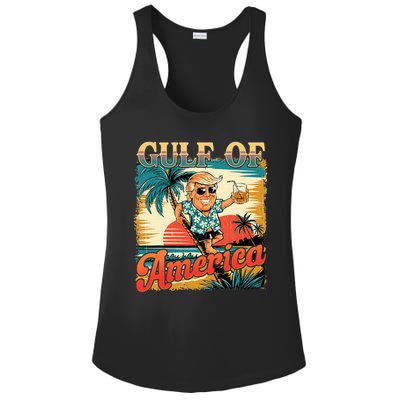 Funny Trump Shirt Gulf Of Us America Est 2025  Ladies PosiCharge Competitor Racerback Tank