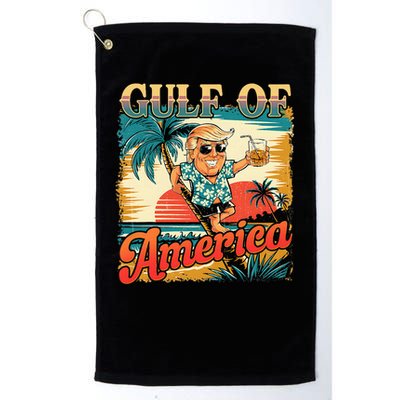 Funny Trump Shirt Gulf Of Us America Est 2025  Golf Towel