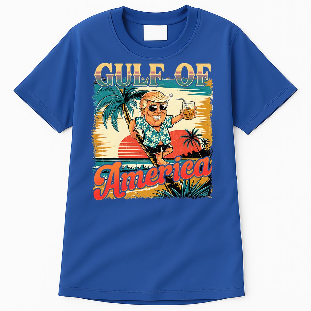 Funny Trump Shirt Gulf Of Us America Est 2025  Tall T-Shirt
