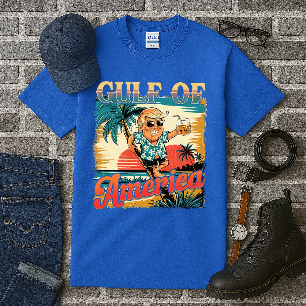 Funny Trump Shirt Gulf Of Us America Est 2025  Tall T-Shirt