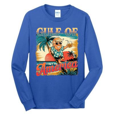 Funny Trump Shirt Gulf Of Us America Est 2025  Tall Long Sleeve T-Shirt