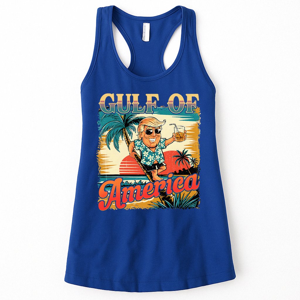Funny Trump Shirt Gulf Of Us America Est 2025  Womens Tank Top