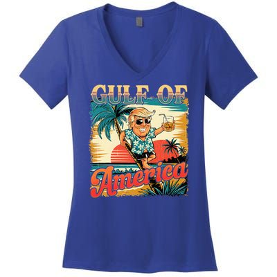 Funny Trump Shirt Gulf Of Us America Est 2025  Women's V-Neck T-Shirt