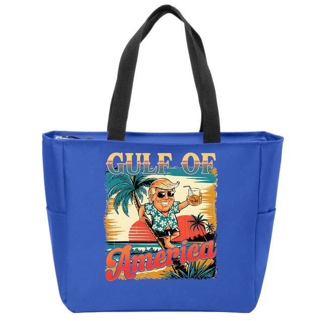 Funny Trump Shirt Gulf Of Us America Est 2025  Zip Tote Bag