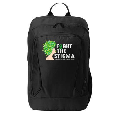 Fight The Stigma Mental Health Awareness Green Ribbon City Backpack