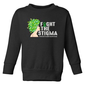 Fight The Stigma Mental Health Awareness Green Ribbon Toddler Sweatshirt