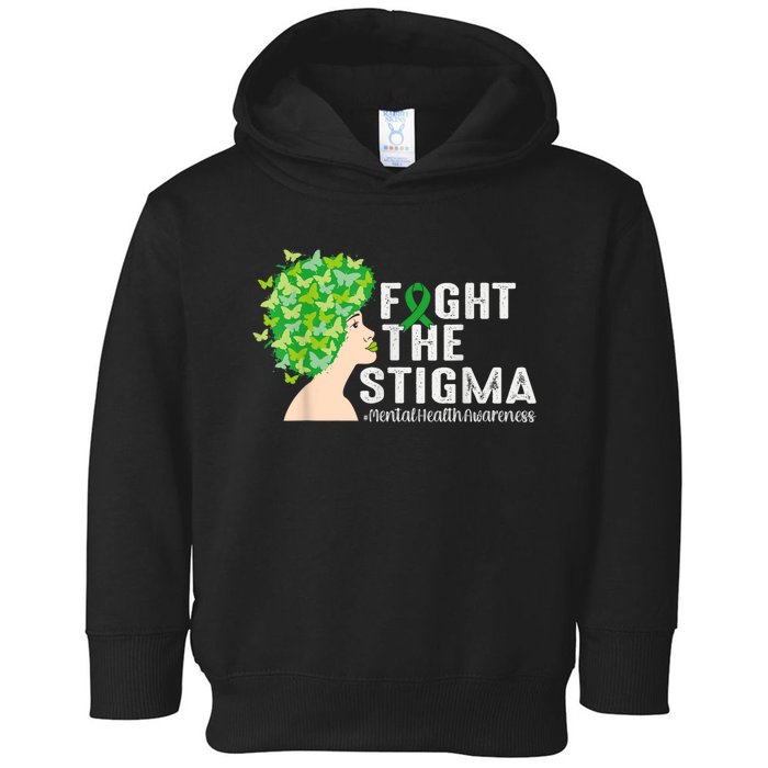 Fight The Stigma Mental Health Awareness Green Ribbon Toddler Hoodie