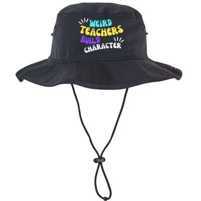 Funny Teacher Sayings Weird Teachers Build Character Legacy Cool Fit Booney Bucket Hat