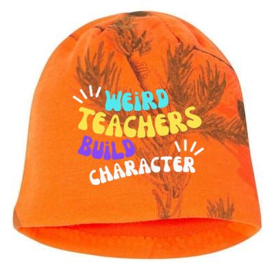 Funny Teacher Sayings Weird Teachers Build Character Kati - Camo Knit Beanie