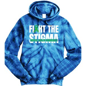 Fight The Stigma Tal Health Awareness Ribbon Gift Tie Dye Hoodie