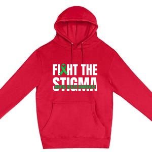 Fight The Stigma Tal Health Awareness Ribbon Gift Premium Pullover Hoodie