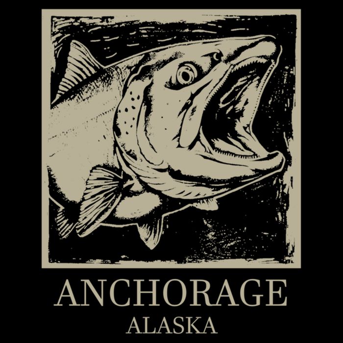 Fishing Town Souvenir Anchorage Alaska Gift Bucket Hat