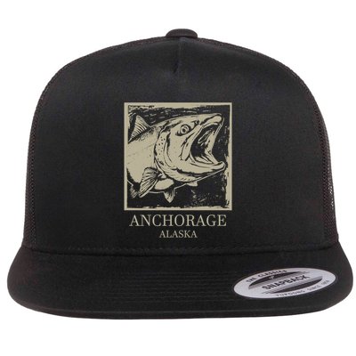 Fishing Town Souvenir Anchorage Alaska Gift Flatbill Hat