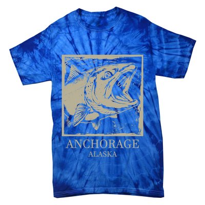 Fishing Town Souvenir Anchorage Alaska Gift Tie-Dye T-Shirt