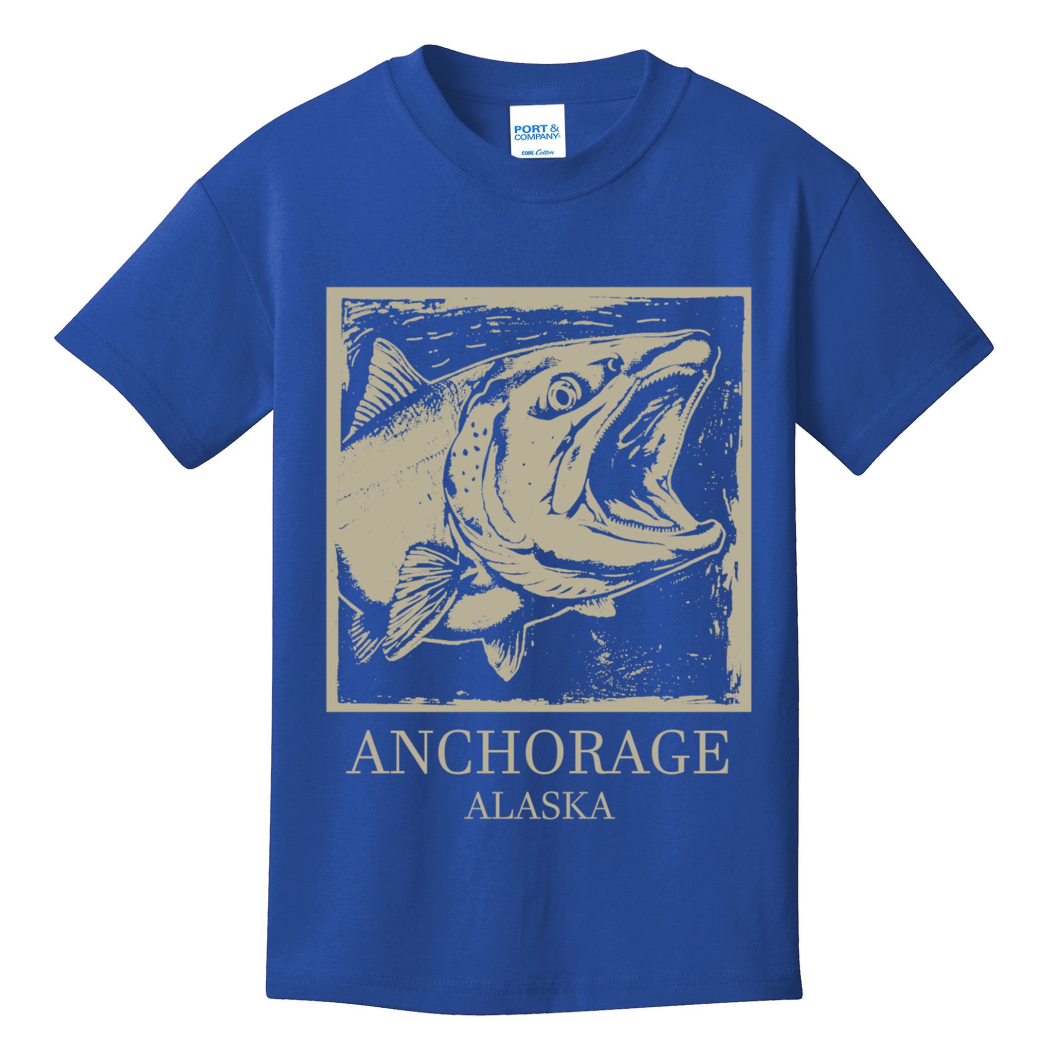 Fishing Town Souvenir Anchorage Alaska Gift Kids T-Shirt