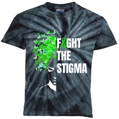 Fight The Stigma | Mental Health Awareness Month Green Kids Tie-Dye T-Shirt