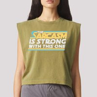Funny The Sarcasm Is Strong With This One Garment-Dyed Women's Muscle Tee