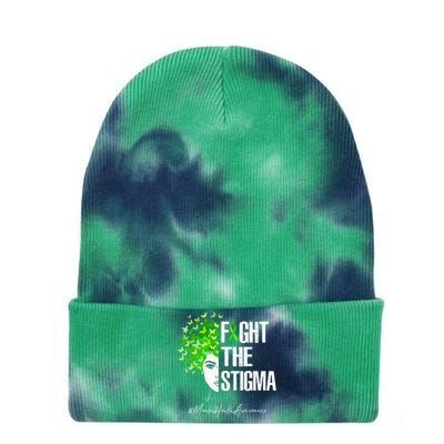 Fight The Stigma Mental Health Awareness Gift Tie Dye 12in Knit Beanie