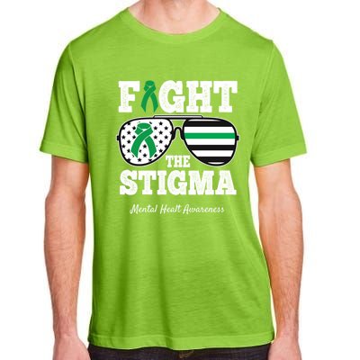 Fight The Stigma Tal Health Awareness Sunglasses Usa Flag Gift Adult ChromaSoft Performance T-Shirt