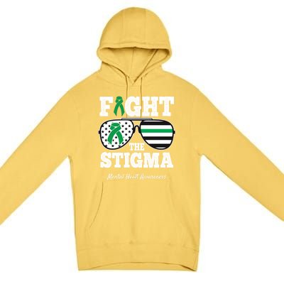 Fight The Stigma Tal Health Awareness Sunglasses Usa Flag Gift Premium Pullover Hoodie