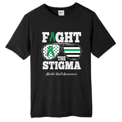 Fight The Stigma Tal Health Awareness Sunglasses Usa Flag Gift Tall Fusion ChromaSoft Performance T-Shirt