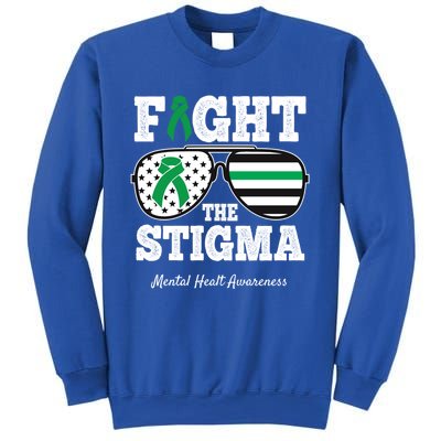 Fight The Stigma Tal Health Awareness Sunglasses Usa Flag Gift Sweatshirt