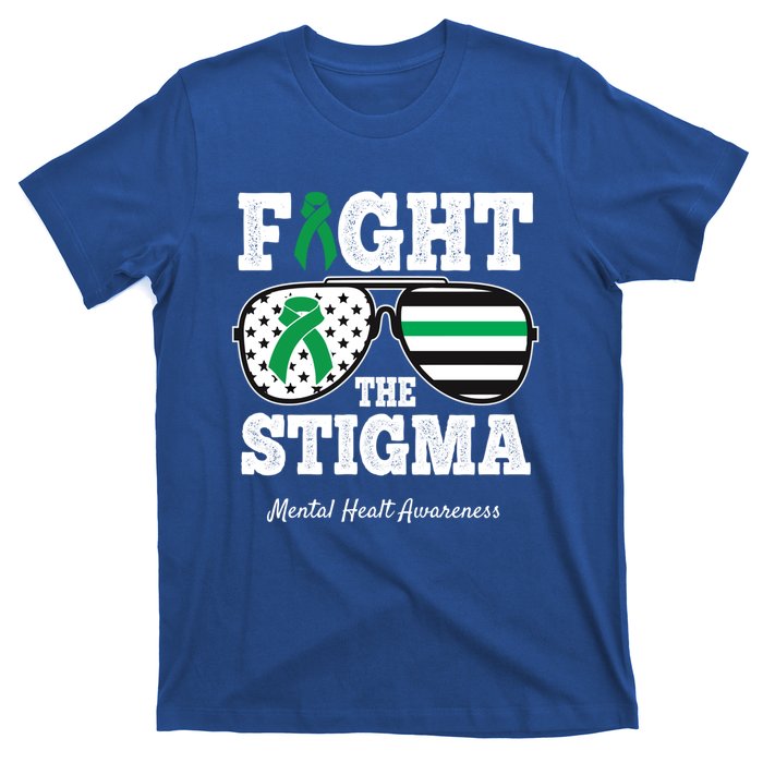 Fight The Stigma Tal Health Awareness Sunglasses Usa Flag Gift T-Shirt