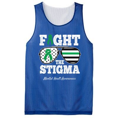 Fight The Stigma Tal Health Awareness Sunglasses Usa Flag Gift Mesh Reversible Basketball Jersey Tank