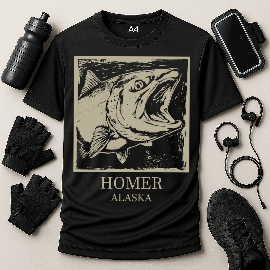 Fishing Town Souvenir Homer Alaska Cute Gift Cooling Performance Crew T-Shirt