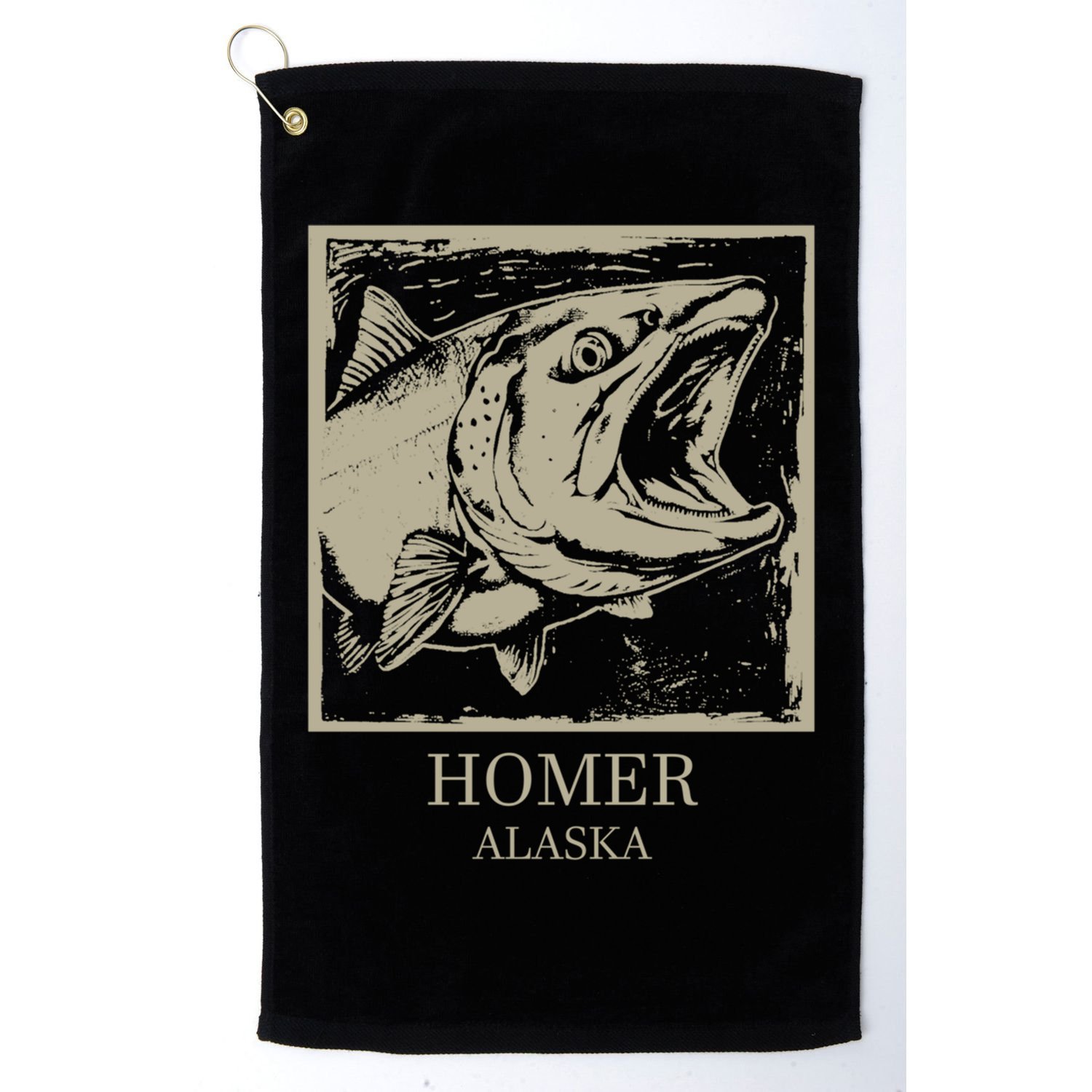 Fishing Town Souvenir Homer Alaska Cute Gift Golf Towel